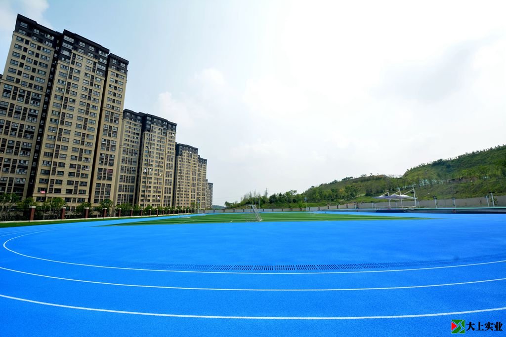 萬科城民主小學校區(qū)藍色操場細節(jié)